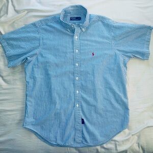 Vintage Polo Ralph Lauren Seersucker Button Down Shirt Striped Men’s Sz XL #8